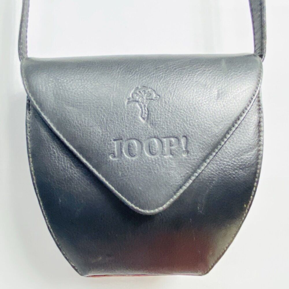 Joop! Leather CrossBody Purse Bag Black/burgundy